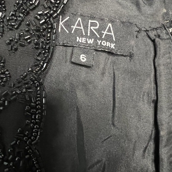 Vintage JKARA Women's Beaded Halter Top Black Size 6‎ Floral V-Neck Romantic 90s - Picture 8 of 10